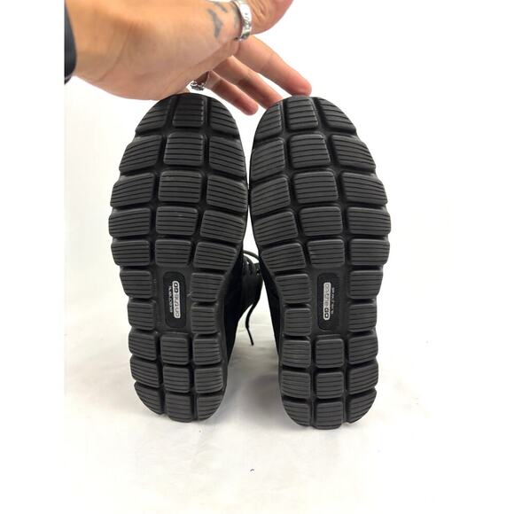 Skechers Black Suede Leather Lace Up Boots 7.5 Women's Ankle On the Go - Picture 8 of 14